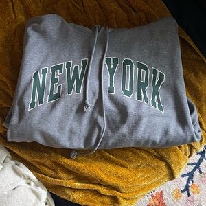Brandy Melville Gray Fleece-Lined Hoodie